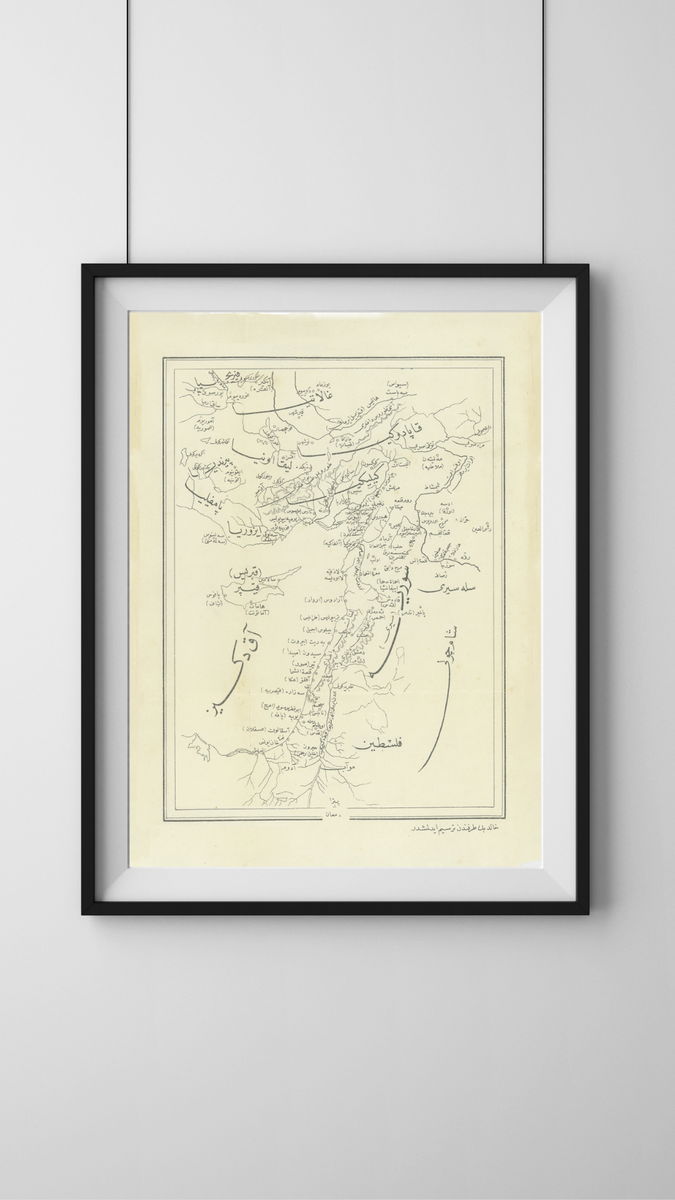 Vintage Ottoman Map Of Syria & Palestine - 11