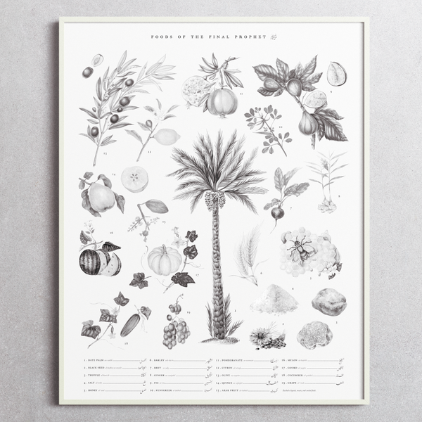 Aliments du prophète final - Une affiche imprimée botanique 